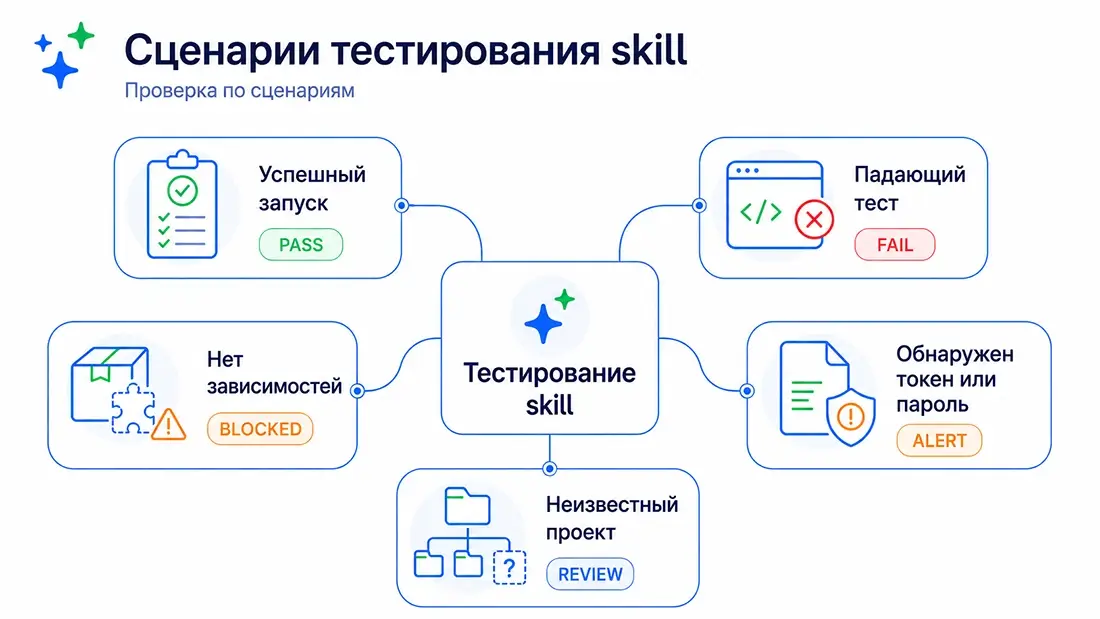 Сценарии тестирования пользовательского skill в Codex